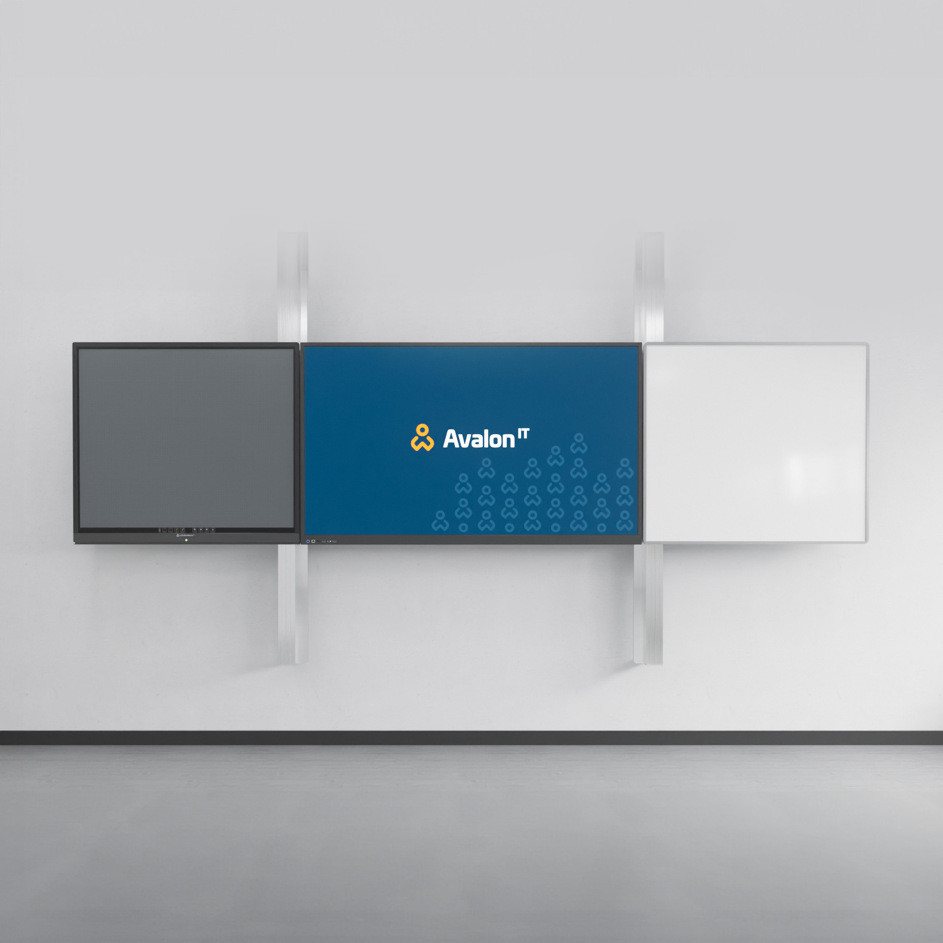 Interaktívny Monitor s krídlami + blackboard na pylóne 4